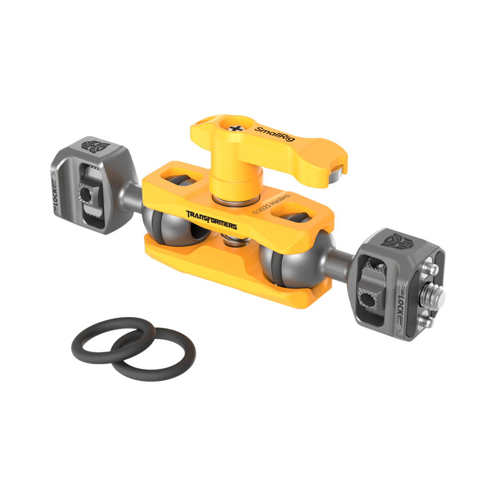 Produktbild för SmallRig 5522 Magic Arm Support with Dual Ball Heads 1/4”-20 Screws（BumbleBee Edition）