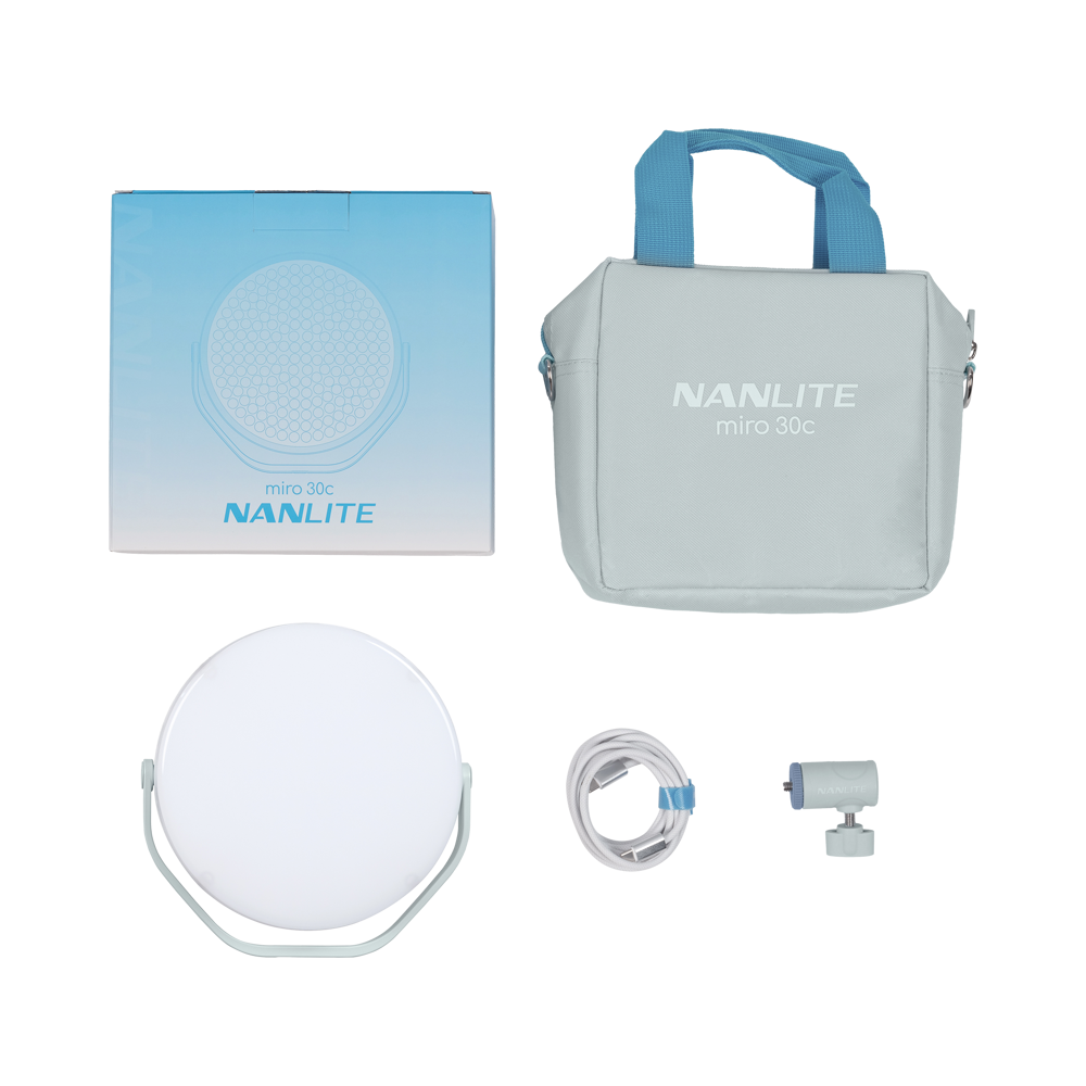 Produktbild för Nanlite Miro 30c LED Full-color Round Panel Light  (Mint Blue)