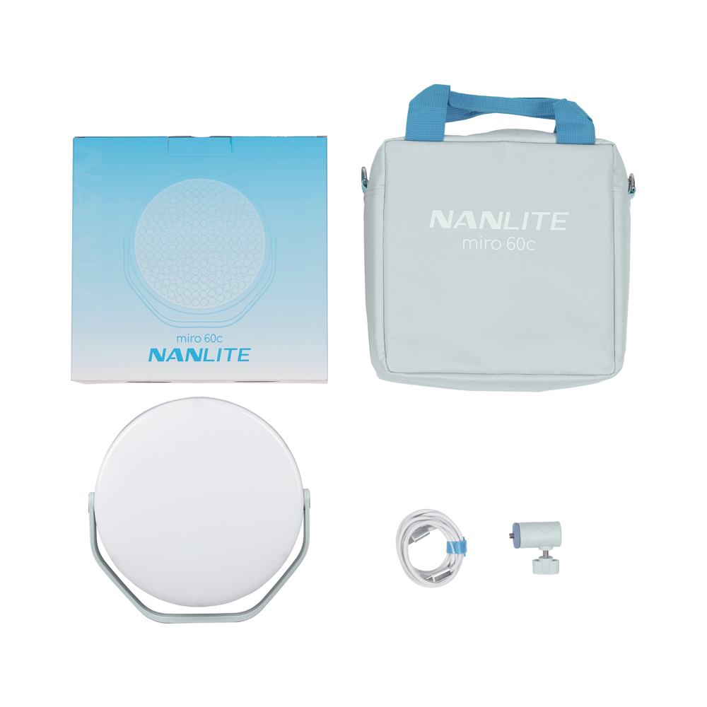 Produktbild för Nanlite Miro 60c LED Full-color Round Panel Light  (Mint Blue)