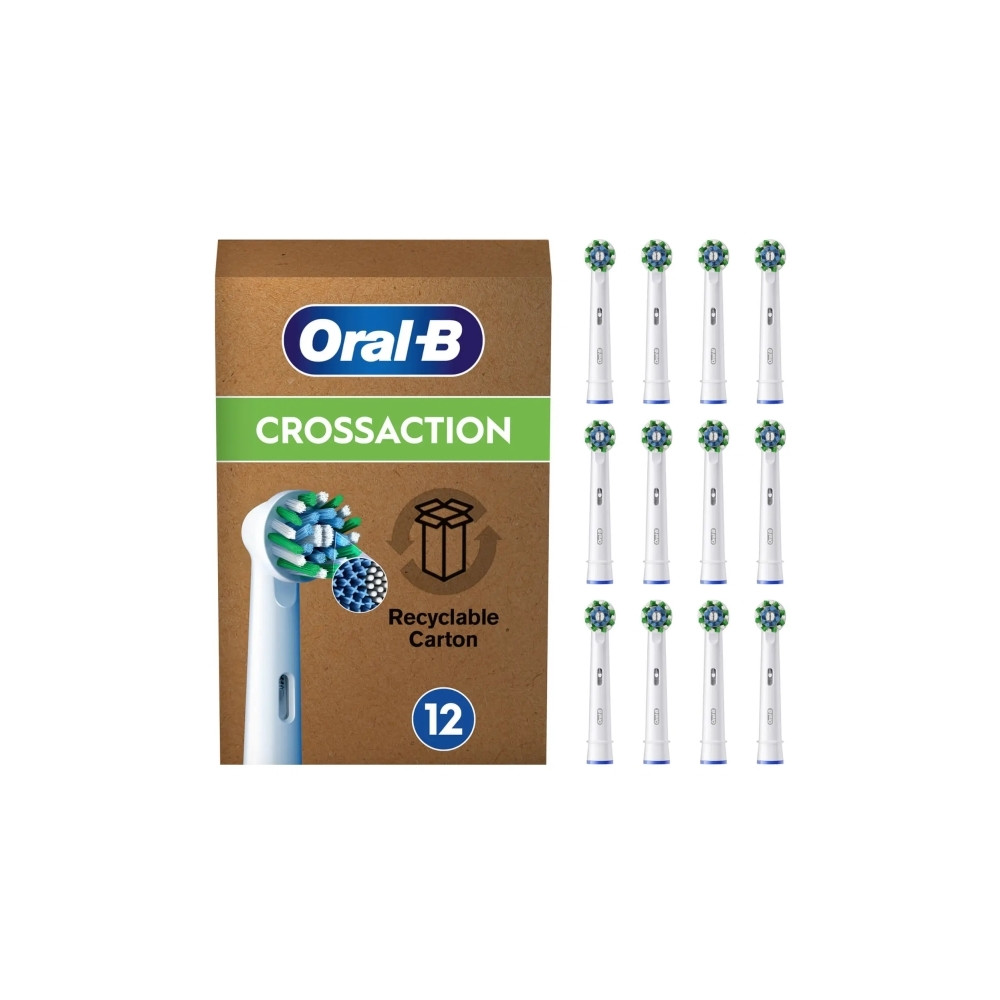 Produktbild för Oral-B CrossAction , 12 styck, Vit, 3 månad (er), Oral-B, Lå...
