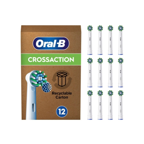 Braun Oral-B CrossAction , 12 styck, Vit, 3 månad (er), Oral-B, Lå...