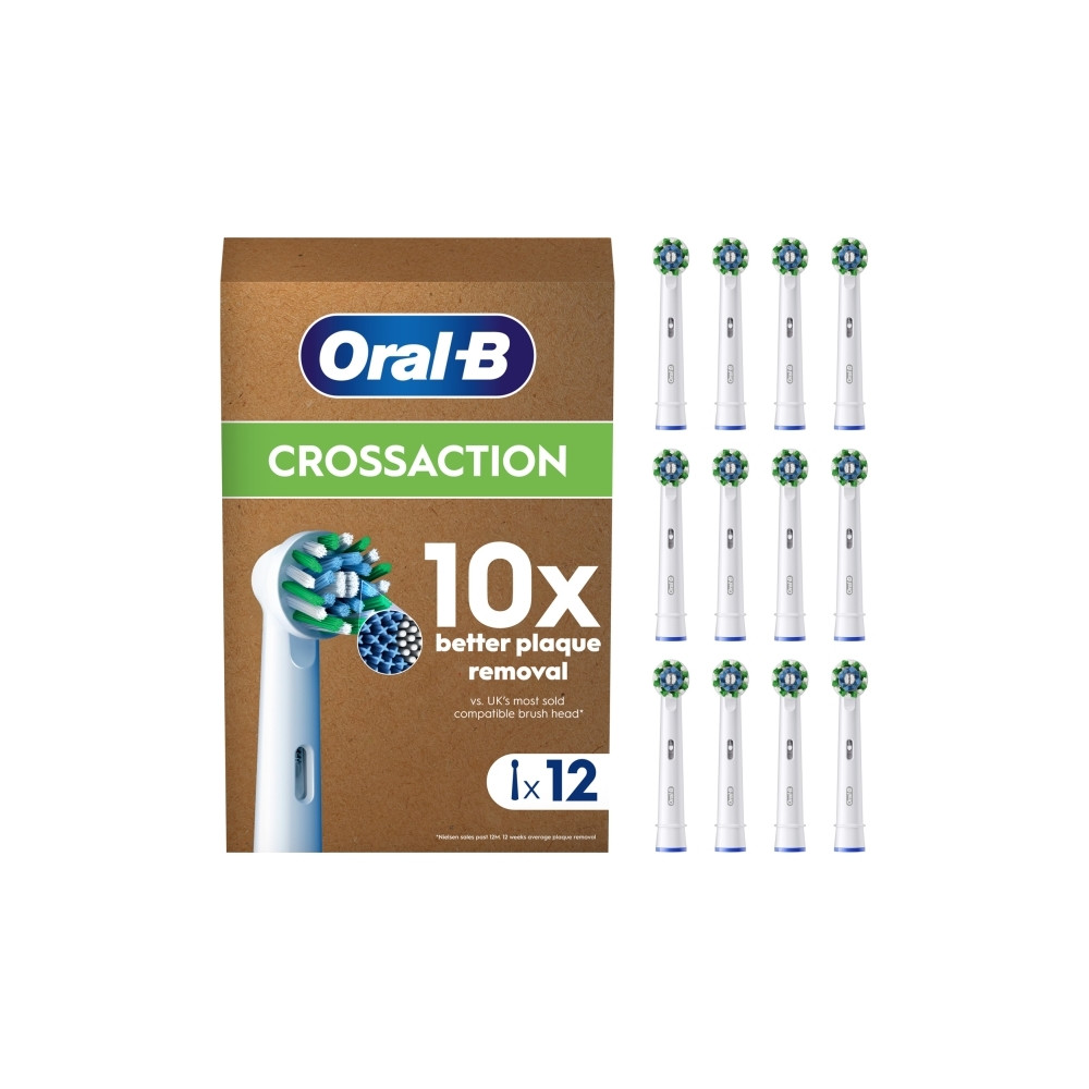 Produktbild för Oral-B CrossAction , 12 styck, Vit, 3 månad (er), Oral-B, Lå...