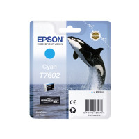Produktbild för Epson T7602 - cyan - original - bläckpatron
