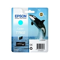 Produktbild för Epson T7602 - cyan - original - bläckpatron
