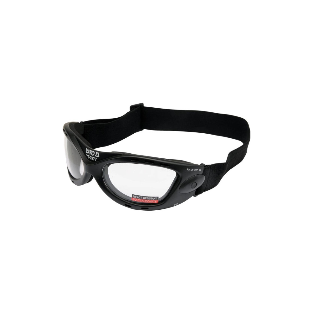 Produktbild för Yato YT-7377, Skyddsglasögon, Alla, Svart, Nylon, Polykarbon...