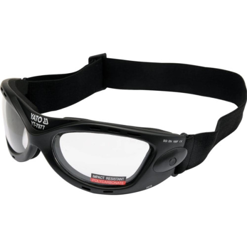YATO Yato YT-7377, Skyddsglasögon, Alla, Svart, Nylon, Polykarbon...
