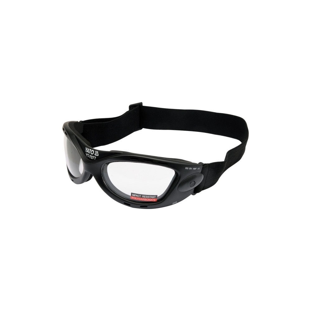 Produktbild för Yato YT-7377, Skyddsglasögon, Alla, Svart, Nylon, Polykarbon...
