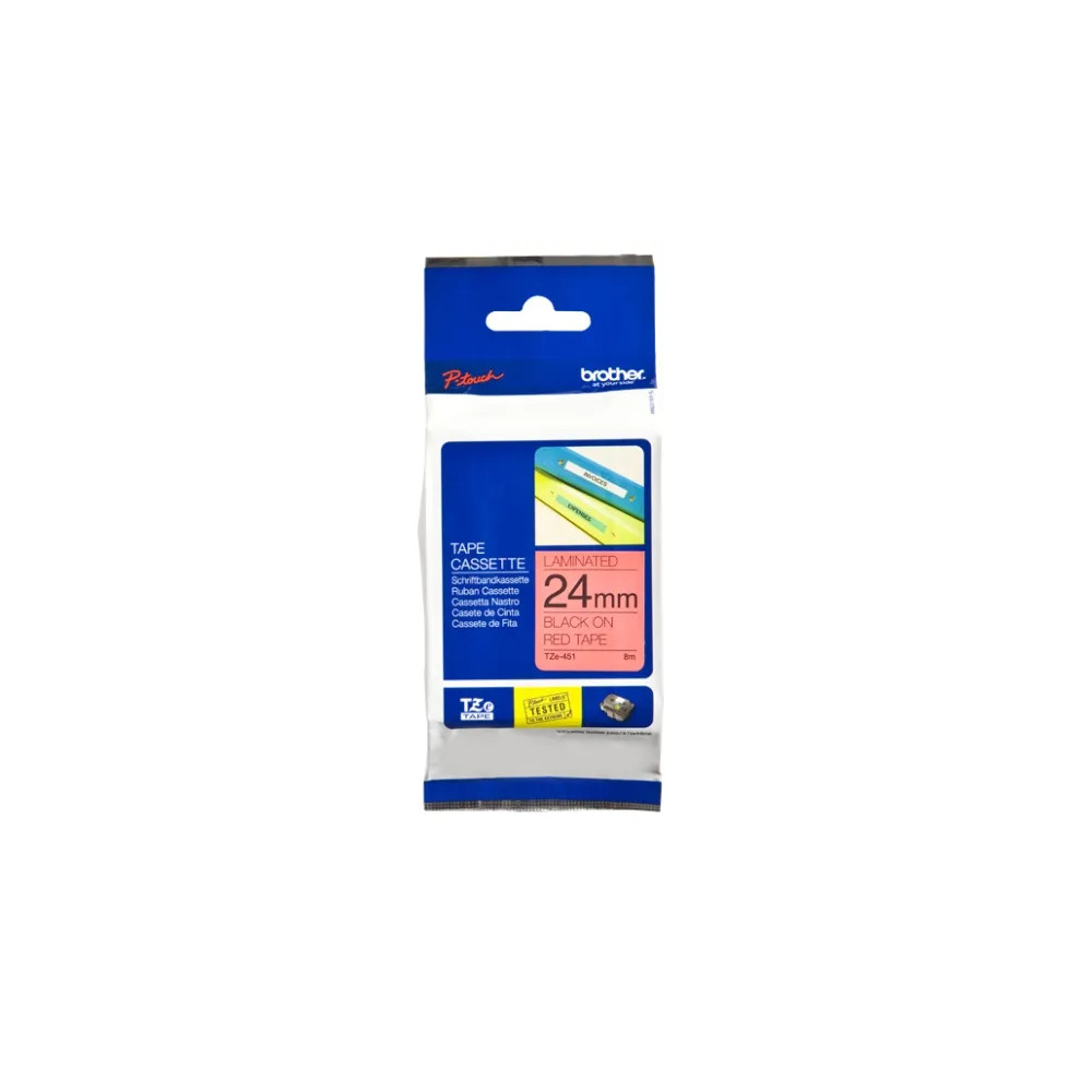 Produktbild för Brother TZe-451 - bandlaminat - 1 kassett(er) - Rulle ( 2,4 cm x 8 m)