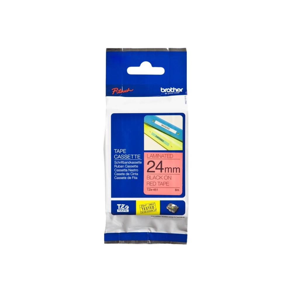 Produktbild för Brother TZe-451 - bandlaminat - 1 kassett(er) - Rulle ( 2,4 cm x 8 m)