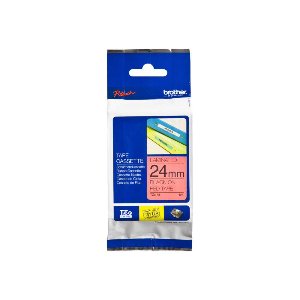 Produktbild för Brother TZe-451 - bandlaminat - 1 kassett(er) - Rulle ( 2,4 cm x 8 m)