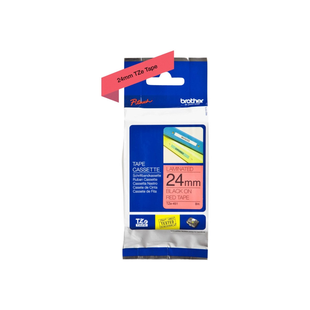 Produktbild för Brother TZe-451 - bandlaminat - 1 kassett(er) - Rulle ( 2,4 cm x 8 m)