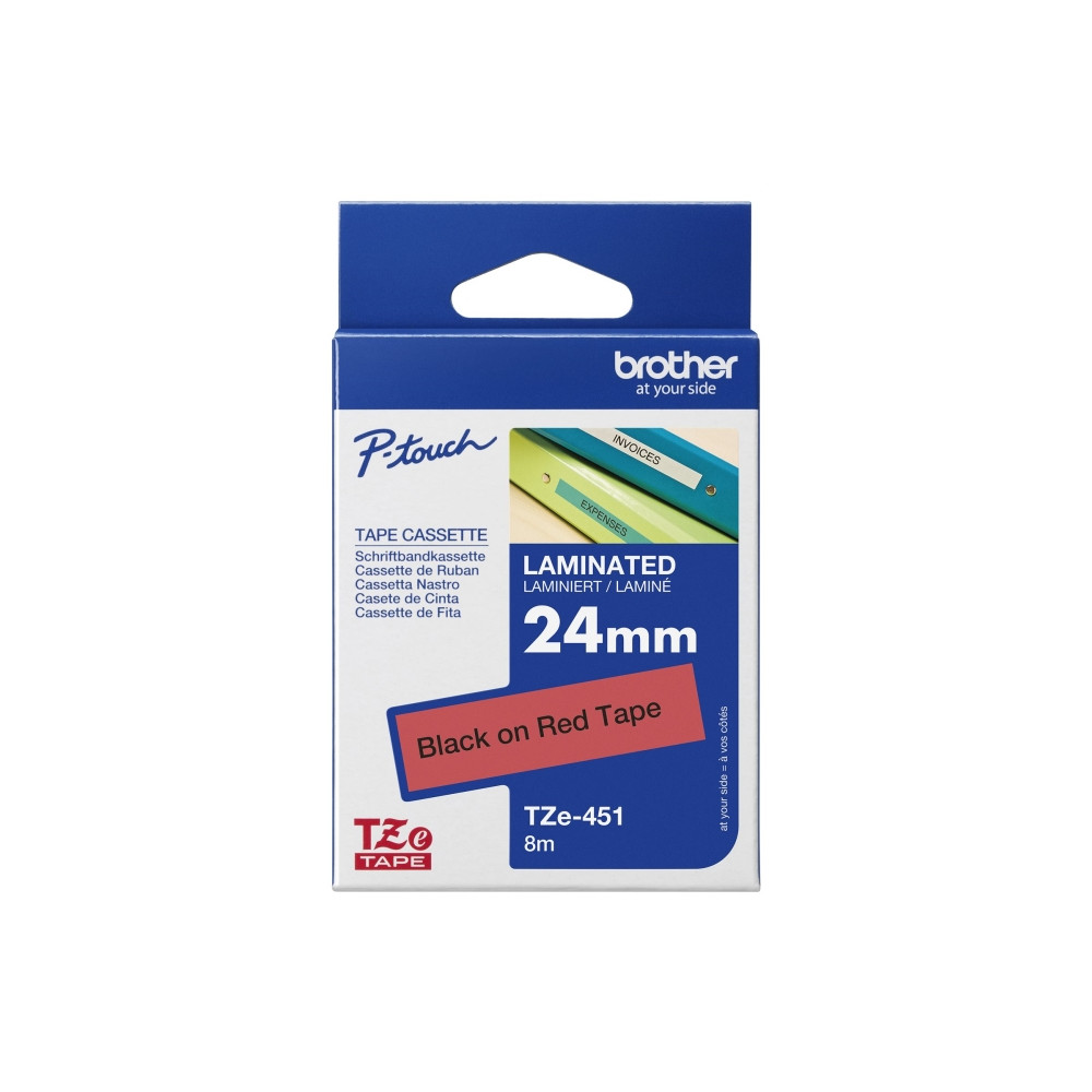 Produktbild för Brother TZe-451 - bandlaminat - 1 kassett(er) - Rulle ( 2,4 cm x 8 m)