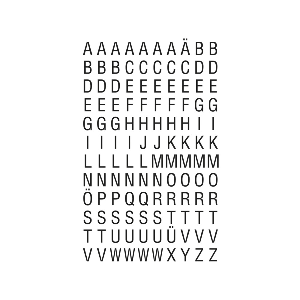 Produktbild för Z-Design 3720 etiketter med bokstäver, litet format, 240 eti...