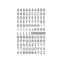 Produktbild för Z-Design 3720 etiketter med bokstäver, litet format, 240 eti...