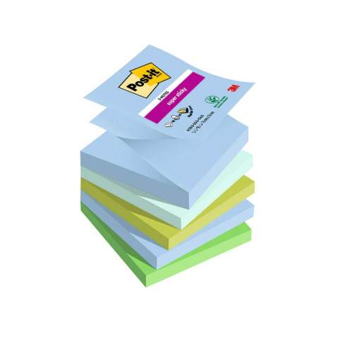 Post-it Post-It Super Sticky Z-Notes Oasis, 76 x 76 mm, pakke a 5 st...