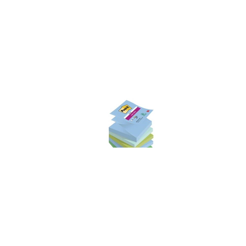 Produktbild för Post-It Super Sticky Z-Notes Oasis, 76 x 76 mm, pakke a 5 st...