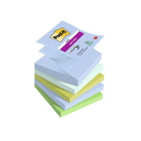 Produktbild för Post-It Super Sticky Z-Notes Oasis, 76 x 76 mm, pakke a 5 st...