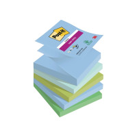 Produktbild för Post-It Super Sticky Z-Notes Oasis, 76 x 76 mm, pakke a 5 st...