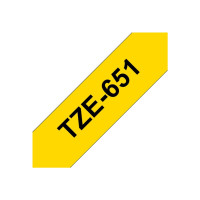 Produktbild för Brother TZe-651 - bandlaminat - 1 kassett(er) - Rulle ( 2,4 cm x 8 m)