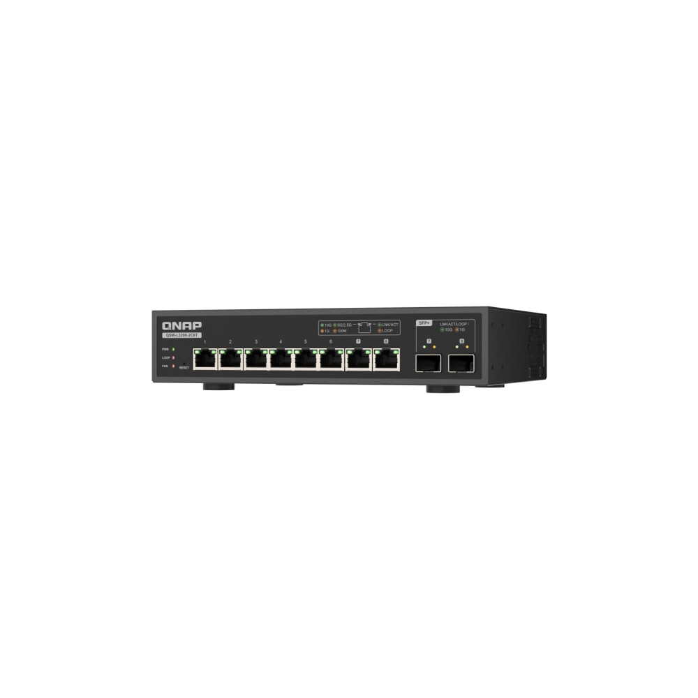 Produktbild för QNAP QSW-L3208-2C6T - switch - 8 portar - Administrerad
