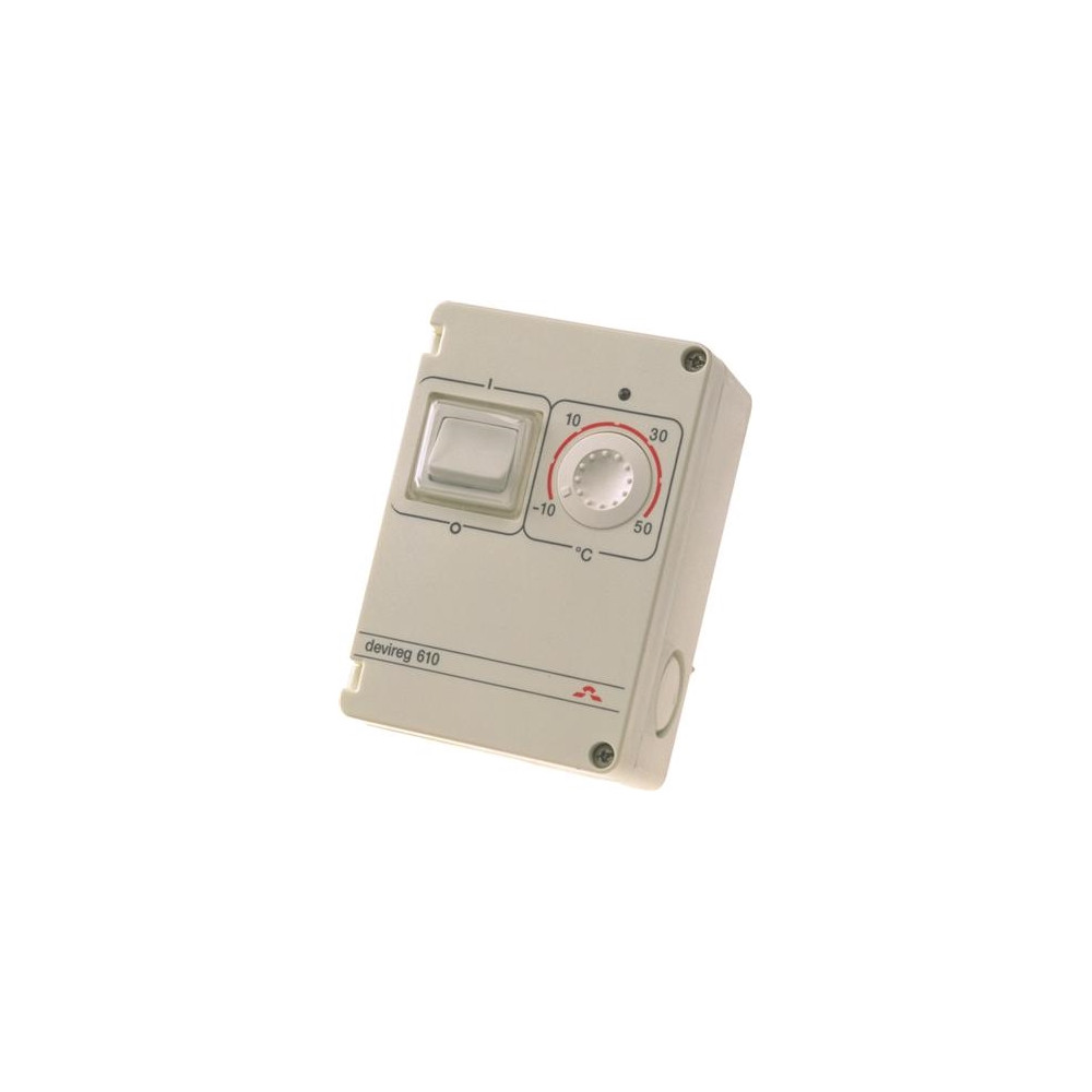 Produktbild för DEVIreg 610 termostat IP44 10 A 2-polig, område (-10°C till...
