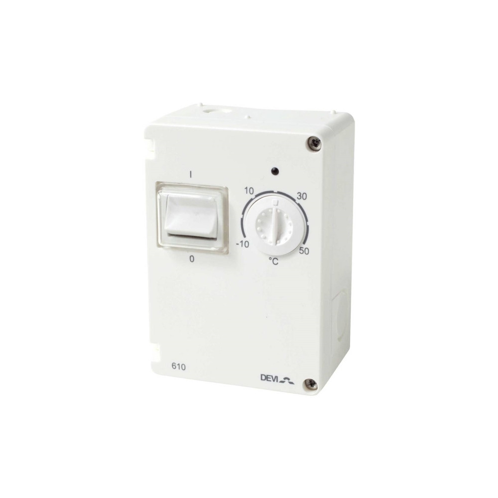 Produktbild för DEVIreg 610 termostat IP44 10 A 2-polig, område (-10°C till...