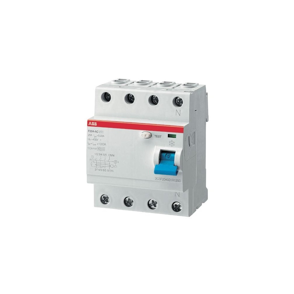 Produktbild för ABB 2CSF204101R1400, Jordfelsbrytare, Typ A, 230