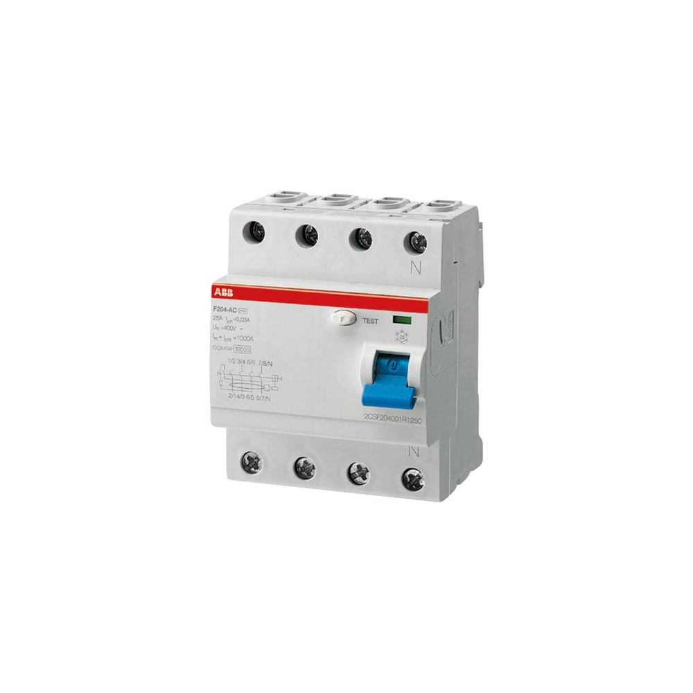 Produktbild för ABB 2CSF204101R1400, Jordfelsbrytare, Typ A, 230