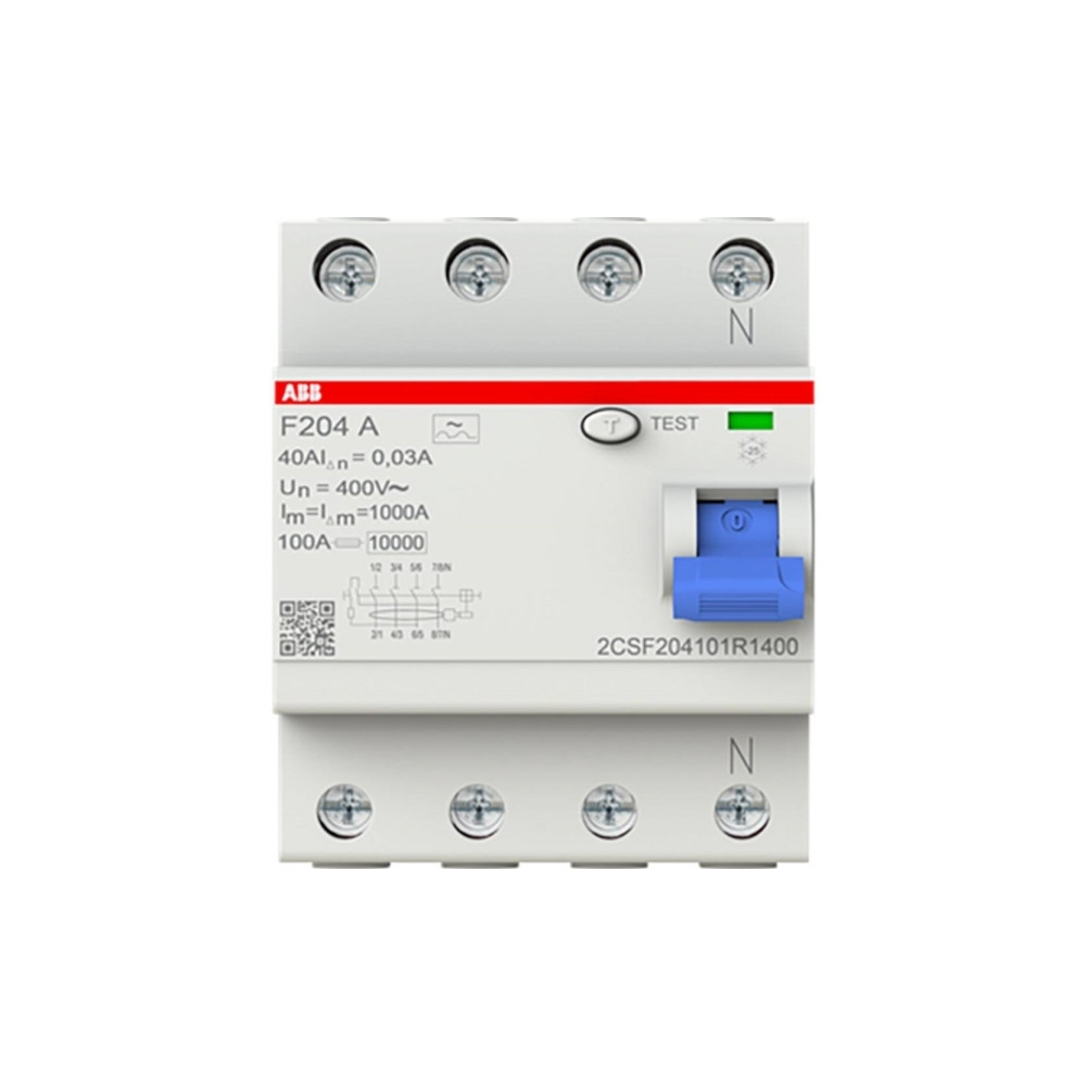 Produktbild för ABB 2CSF204101R1400, Jordfelsbrytare, Typ A, 230