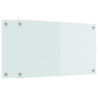 Produktbild för Köksskydd 2 pcs Vit 70 x 40 cm härdat glas