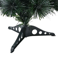 Produktbild för Konstgjord julgran med 50 LED-lampor med stativ Grön 64 cm PVC