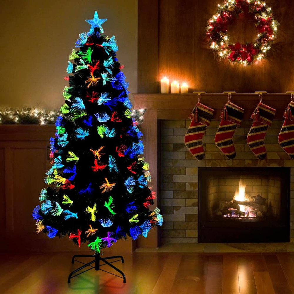 Produktbild för Konstgjord julgran med 160 LED-lampor Grön 150 cm PVC