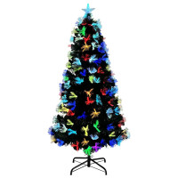 Produktbild för Konstgjord julgran med 160 LED-lampor Grön 150 cm PVC