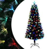 Produktbild för Konstgjord julgran med 250 LED-lampor Grön 210 cm PVC