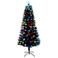 Produktbild för Konstgjord julgran med 250 LED-lampor Grön 210 cm PVC