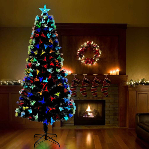 vidaXL Konstgjord julgran med 300 LED-lampor Grön 240 cm PVC