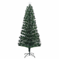 Produktbild för Konstgjord julgran med 300 LED-lampor Grön 240 cm PVC