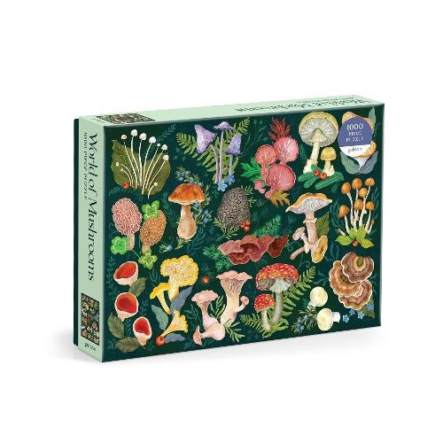 Galison World of Mushrooms 1000 Piece Puzzle (bok, eng)