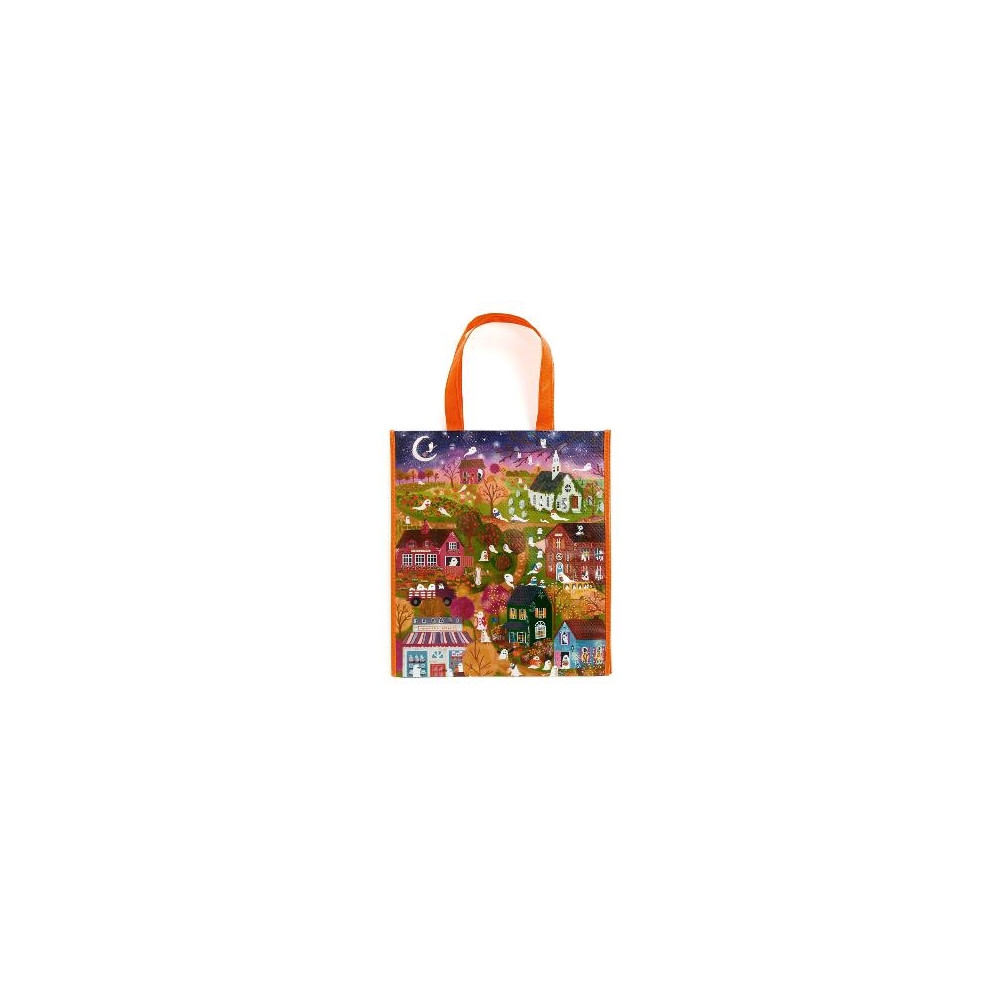 Produktbild för Joy Laforme Spooky Village Reusable Shopping Bag
