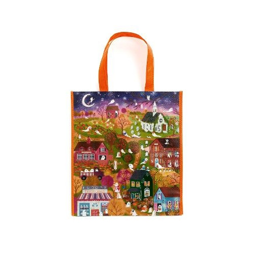 Galison Joy Laforme Spooky Village Reusable Shopping Bag