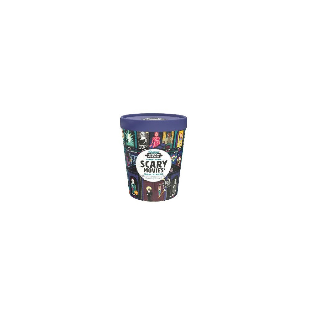 Produktbild för 50 Must-Watch Scary Movies Bucket List 1000-piece Puzzle (bok, eng)