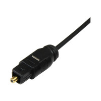 Produktbild för StarTech.com 15 ft Thin Toslink Digital Optical SPDIF Audio Cable - 15ft / 15 Feet Optical Audio Cable (THINTOS15) - digial audiokabel (optisk) - SPDIF - 4.6 m