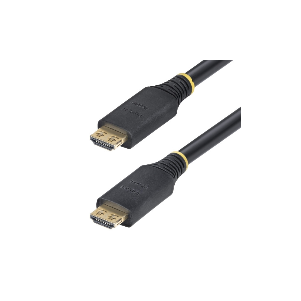 Produktbild för StarTech.com 35ft (10.6m) Active HDMI Cable w/Gripping Connectors - HDMI-kabel med Ethernet - 10.6 m