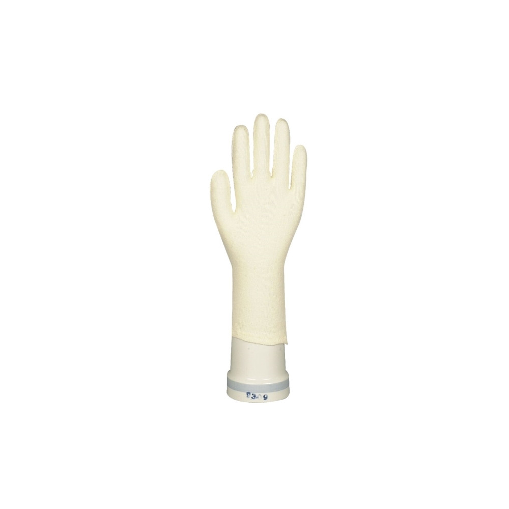 Produktbild för Textilhandske, ABENA, 10, natur, bomull/polyester, interlock
