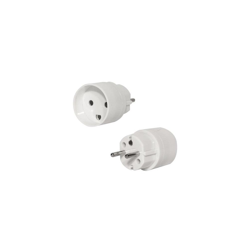 Produktbild för Hybridstickpropp 16A – adapter från Schuko/JP-jord till dans...