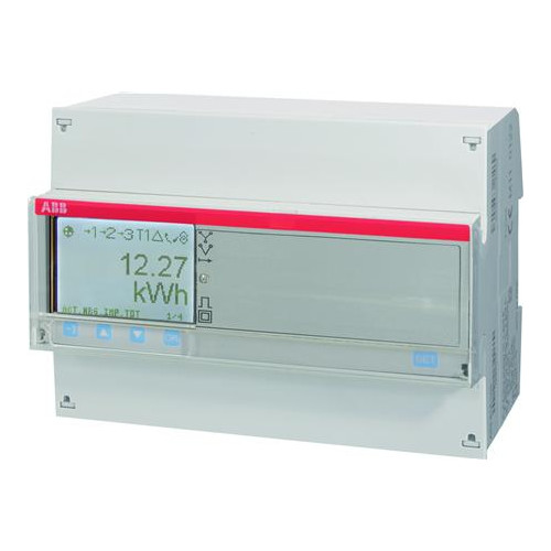 ABB Elmätare 3-fas direktmätning 80A med puls/alarmutgång A43 11...