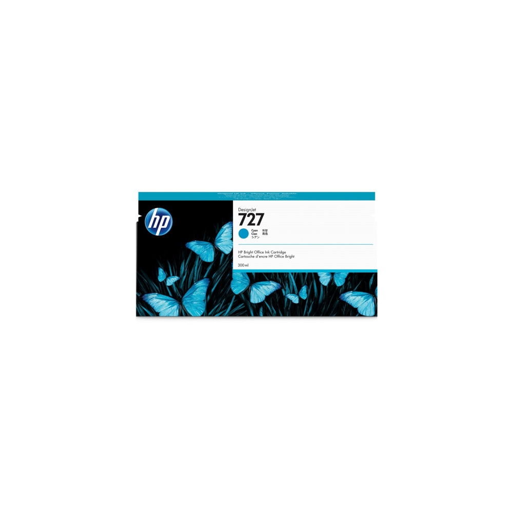 Produktbild för HP 727 - hög kapacitet - cyan - original - DesignJet - bläckpatron