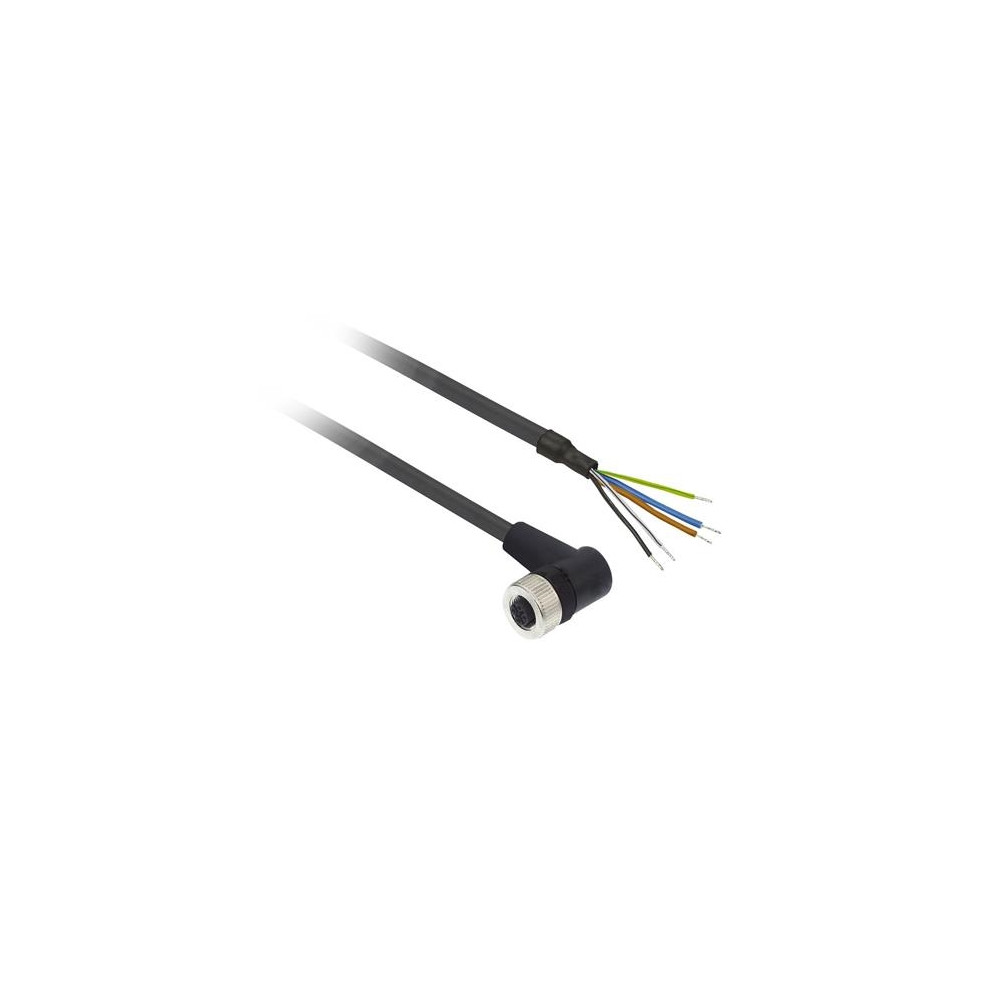 Produktbild för Schneider Electric XZCP1264L5, 5 m, M12, Hunstik, Sort, Poly...