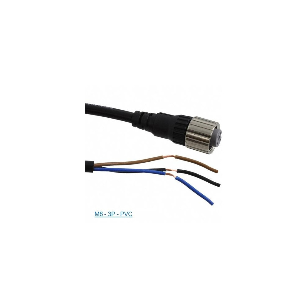 Produktbild för Schneider Electric XZCPV0566L10, 10 m, M8, Hunstik, Grå, Pol...