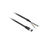 Produktbild för Schneider Electric XZCP1164L5, 5 m, M12, Hunstik, Sort, Poly...